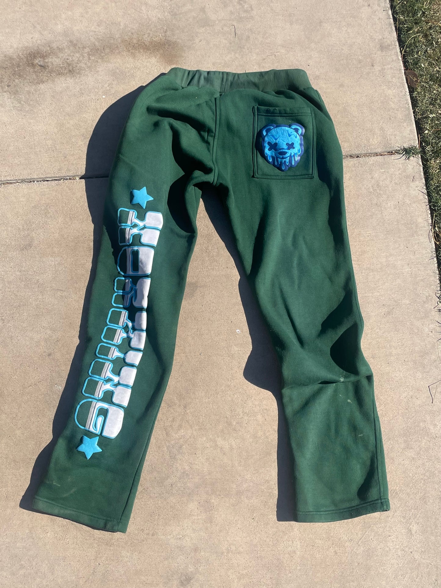 Green Fear Nothing Sweat Pants